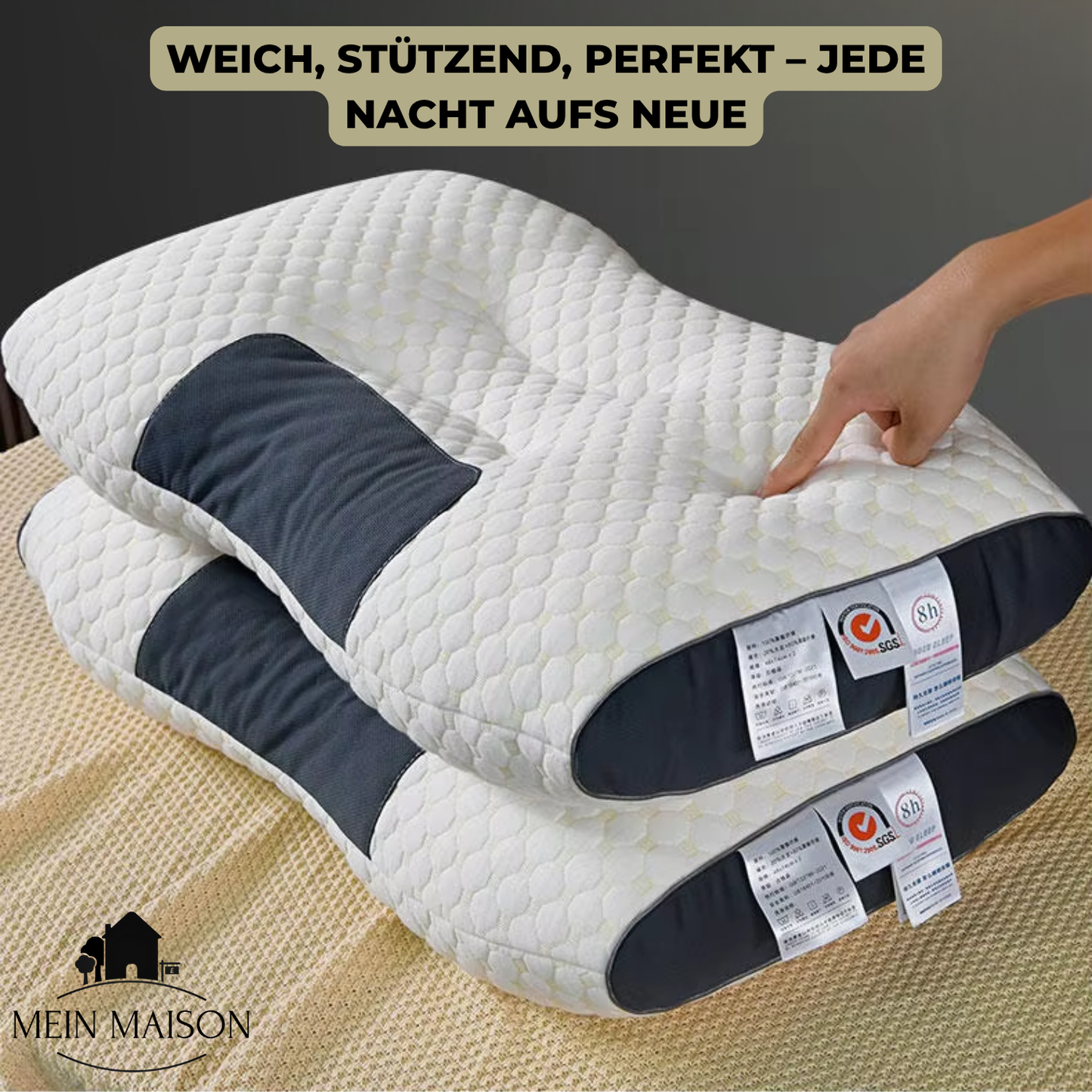 Contour Neck Pillow Soft Memory Foam Support Cushion