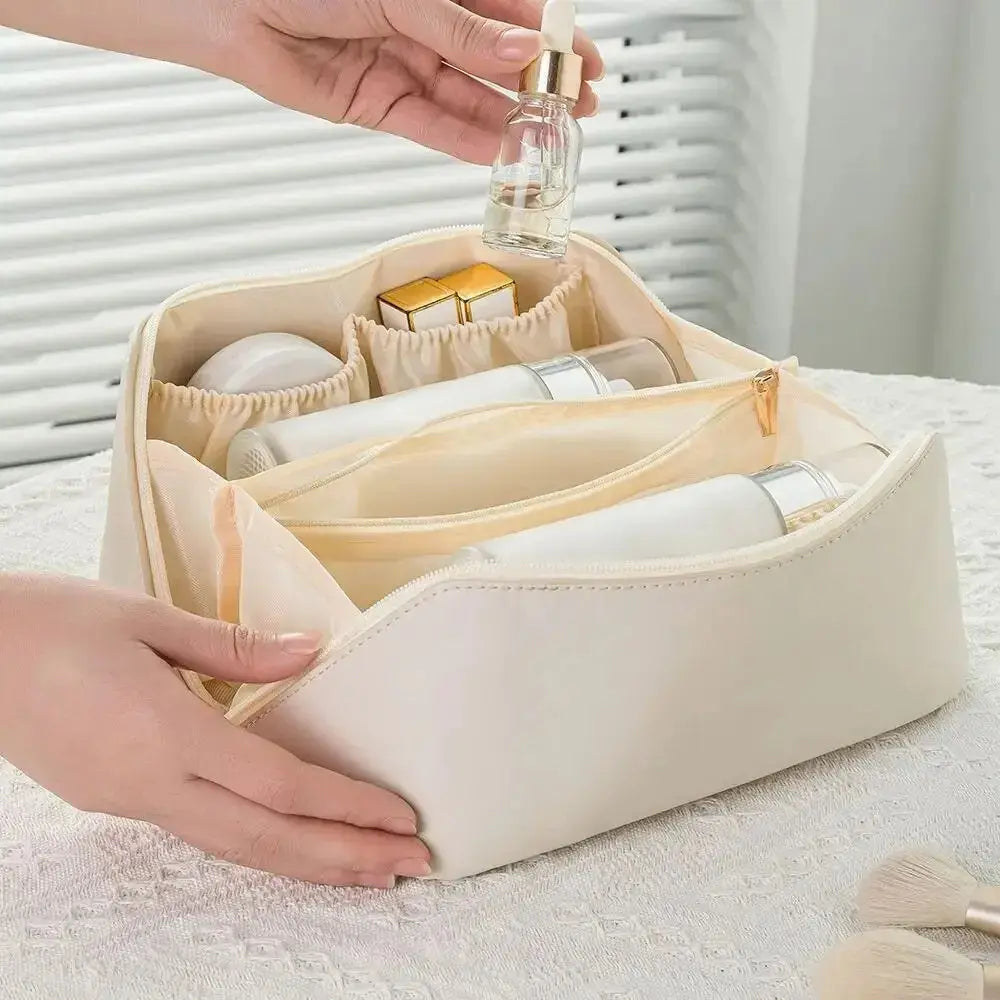 Spacious Travel Makeup Case – Cosmetic Storage Bag