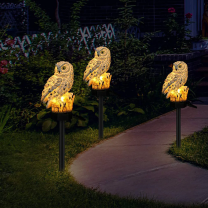 Outdoor Solar Powered Owl Lamp