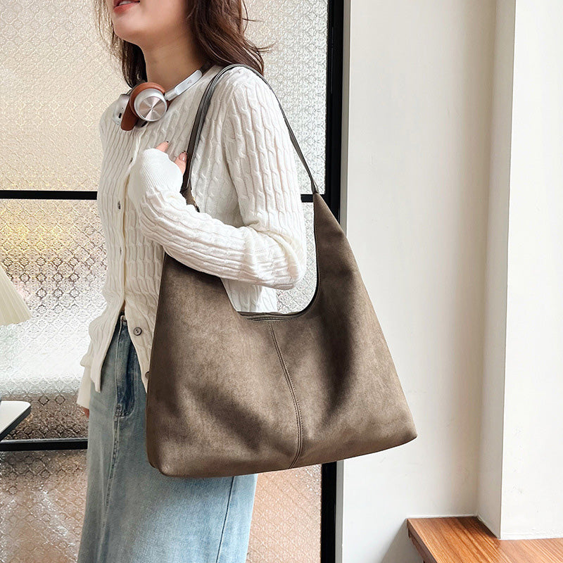 Luxurious Suede Crossbody Bag with Extra Storage