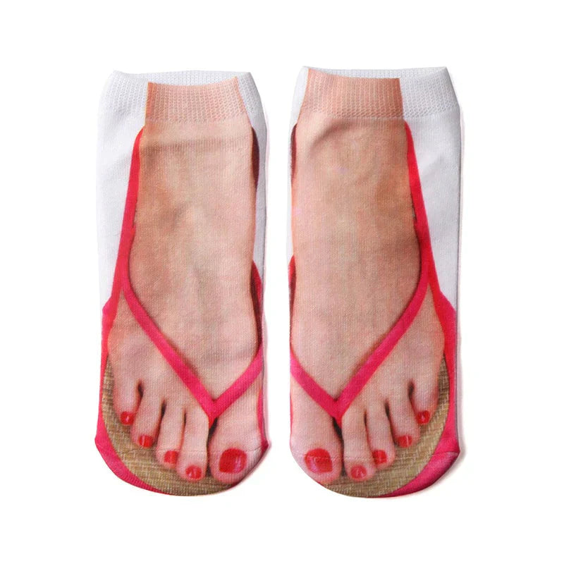 Fashionable Nail Art Crew Socks