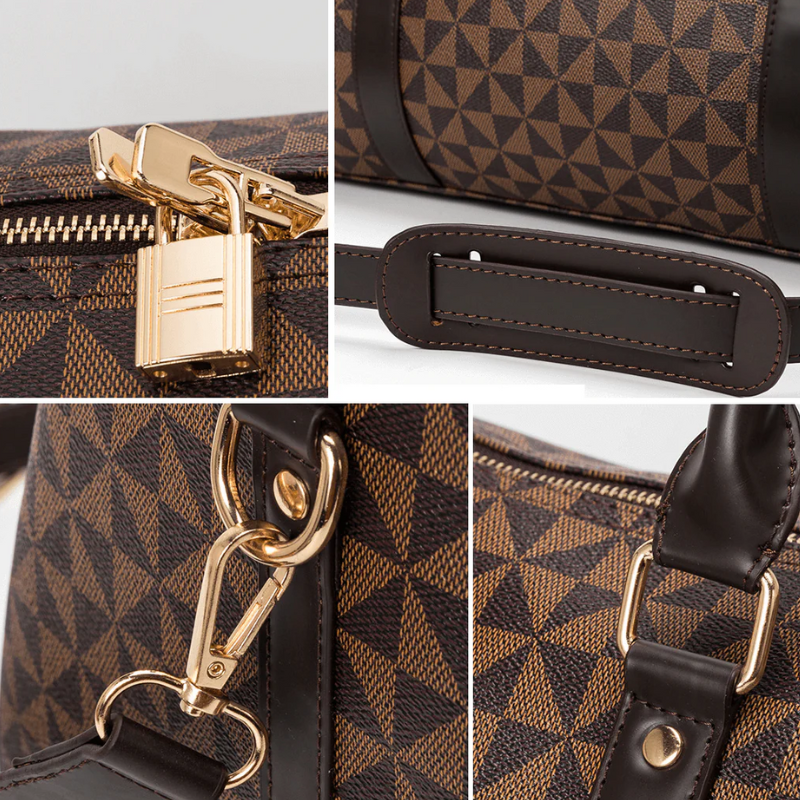 Luxury Leather Unisex Duffle Travel Bag