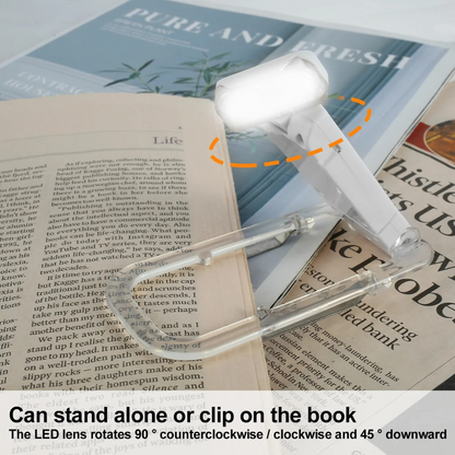 Portable LED Reading Lamp, Rechargeable Clip Light