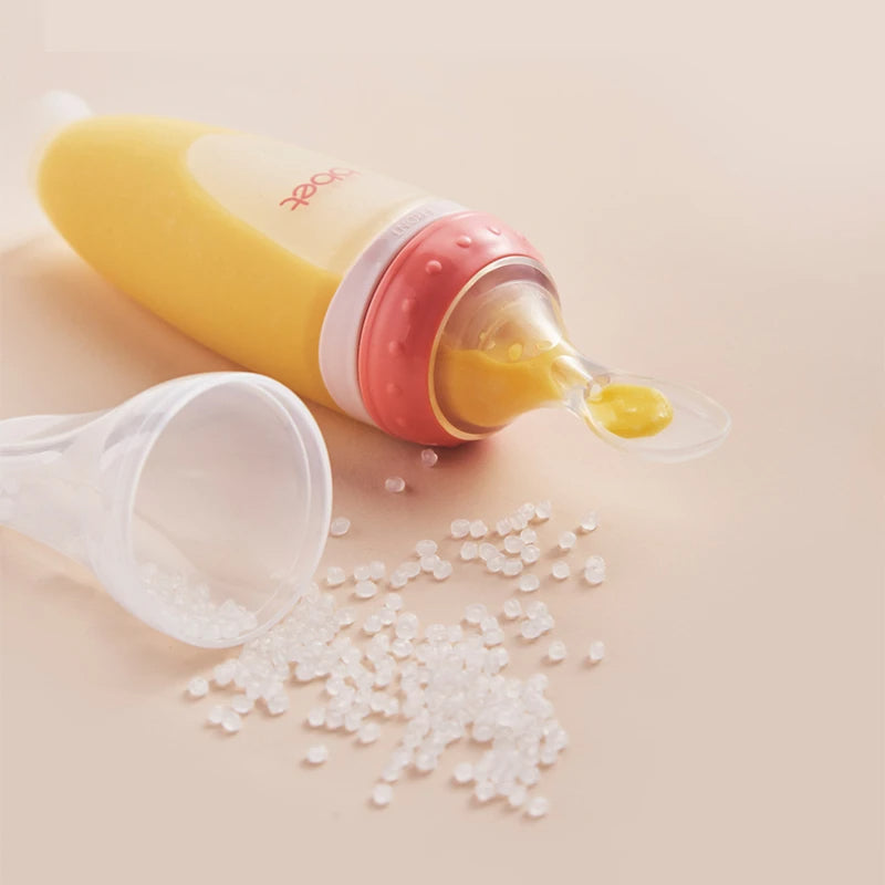 Baby Food Bottle and Spoon Set