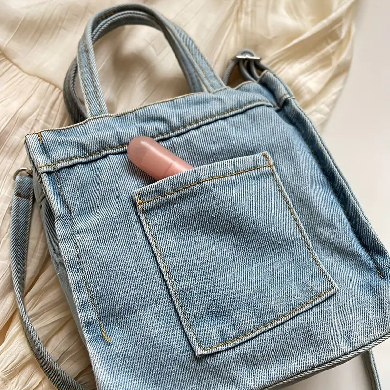 Fashionable Blue Small Cross Body Purse Bag