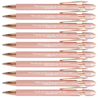Fesara | Inspirational Christian Ballpoint Pens - 10 Pack - Fesara