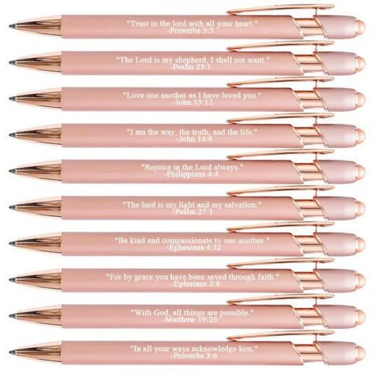 Fesara | Inspirational Christian Ballpoint Pens - 10 Pack - Fesara
