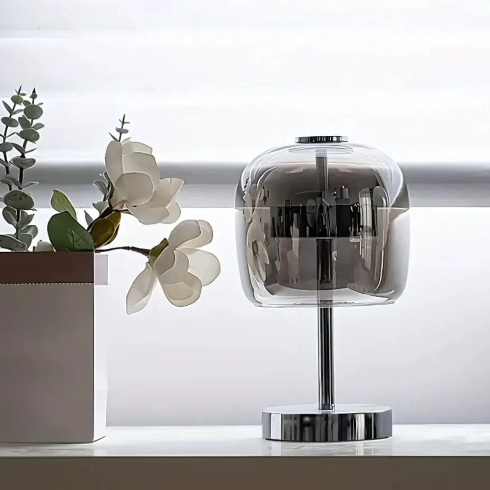 Elegant Opal Glass Desk Lamp