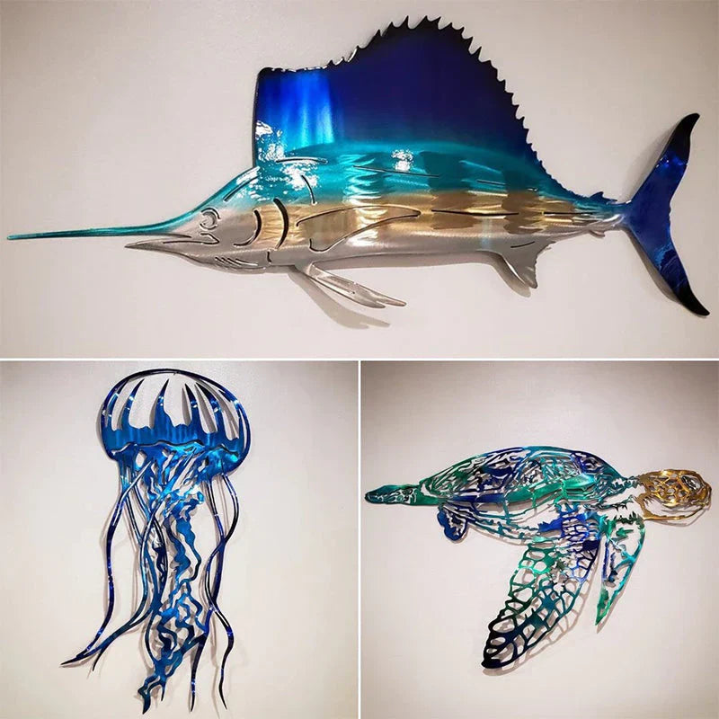 Ocean Animal Metal Decor Ornaments