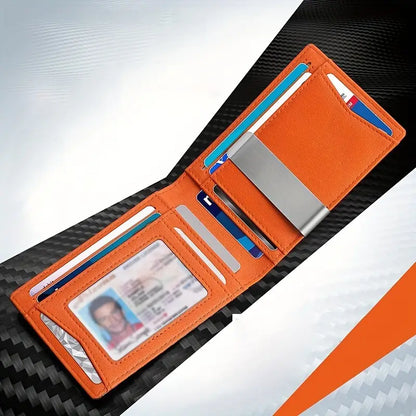 Secure Leather Travel Wallet – Thin RFID Blocking Wallet for Men
