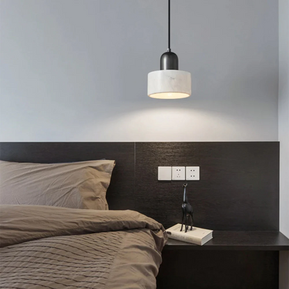 Elegant White Marble Drop Lamp