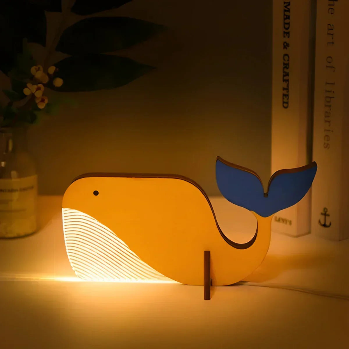 Wooden Animal Desk Lamp