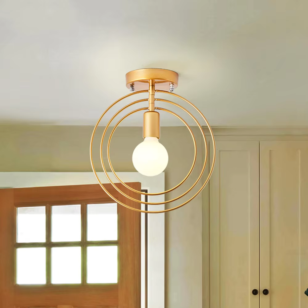 Luxury Circular Gold Ceiling Light Fixture