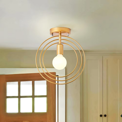 Luxury Circular Gold Ceiling Light Fixture