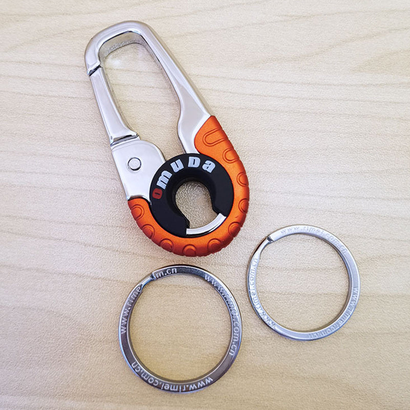 Unique Silver Tone Metal Keychain