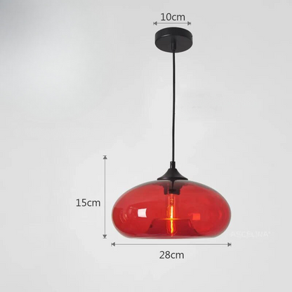 Stylish Glass Hanging Lamp in Various Colors