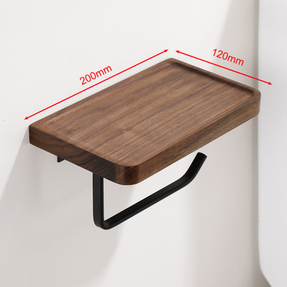 Luxury Bathroom Paper Holder in Wood and Metal