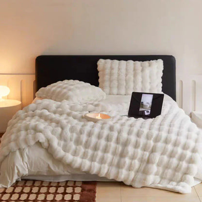 Plush Faux Fur Throw Blanket