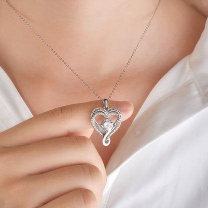 Romantic I Love You Forever Heart Necklace Gift