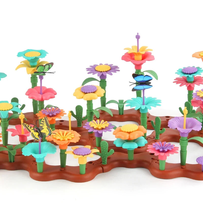 Colorful Blooming Brick Toy Set