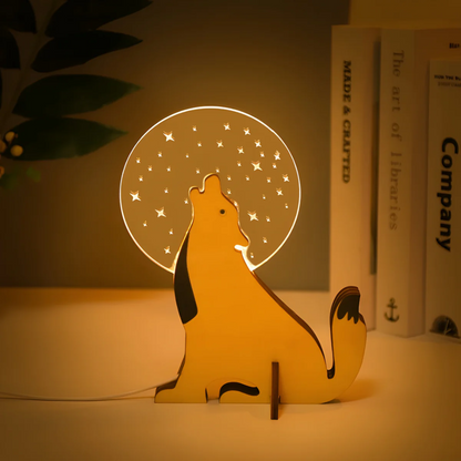 Natural Wood Modern Desk Lamp
