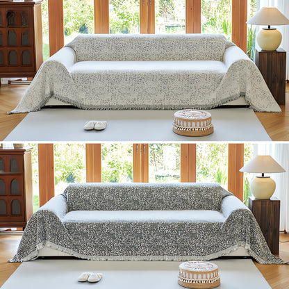 Stylish Reversible Faux Leather Sofa Slipcover