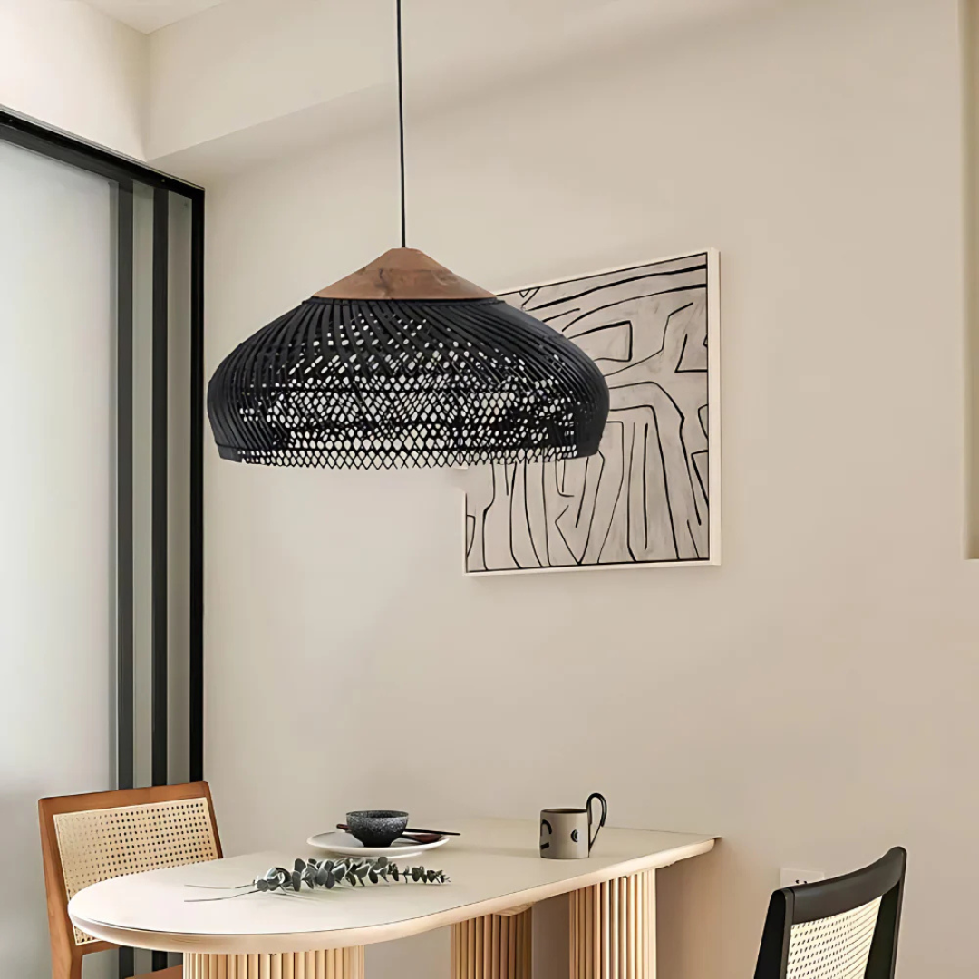 Natural Woven Pendant Light Fixture