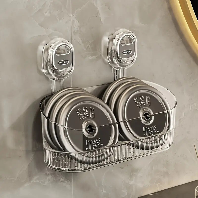Easy Install Bathroom Suction Cup Storage Container