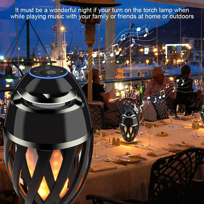 Warm LED Bluetooth Speaker with Flickering Light Effect