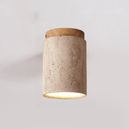 Elegant Travertine Ceiling Lamp - Warm Ambient Lighting