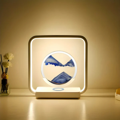 Colorful 3D LED Table Lamp with Moving Sand Design