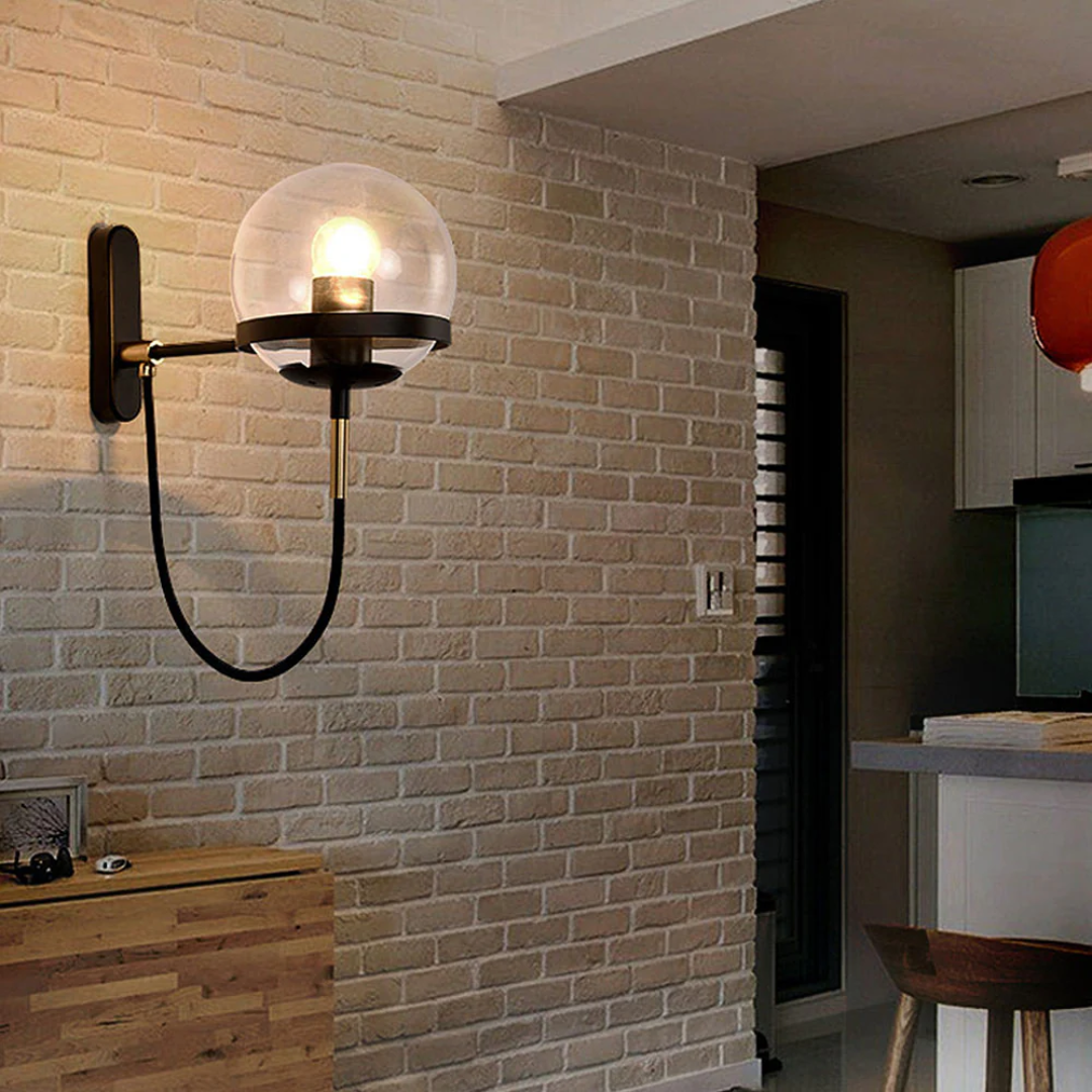 Elegant Clear Glass Wall Light