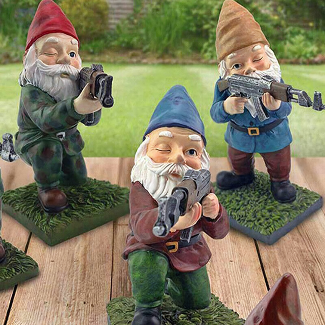 Tough Military Style Garden Gnome