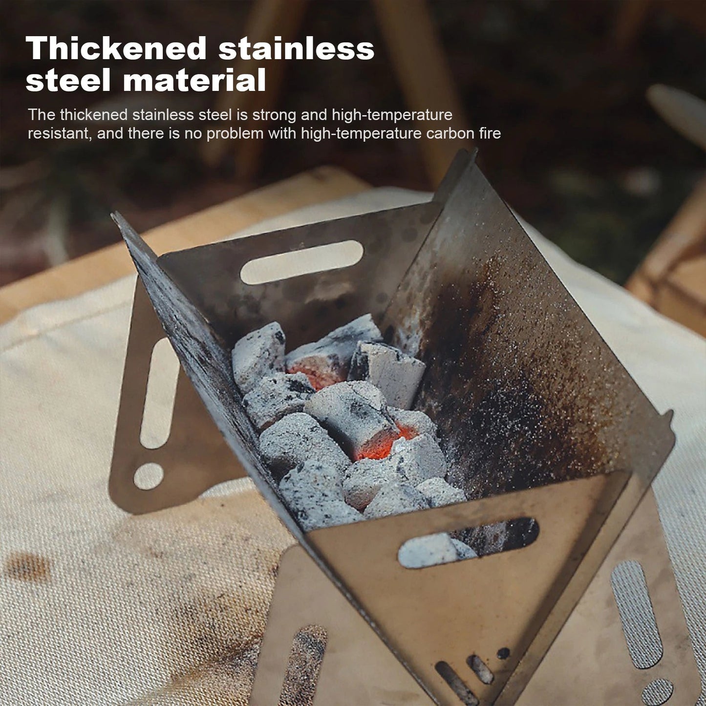 Compact Outdoor Stainless Steel Folding BBQ Grill