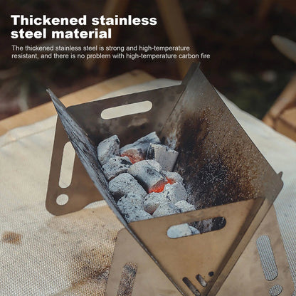 Compact Outdoor Stainless Steel Folding BBQ Grill