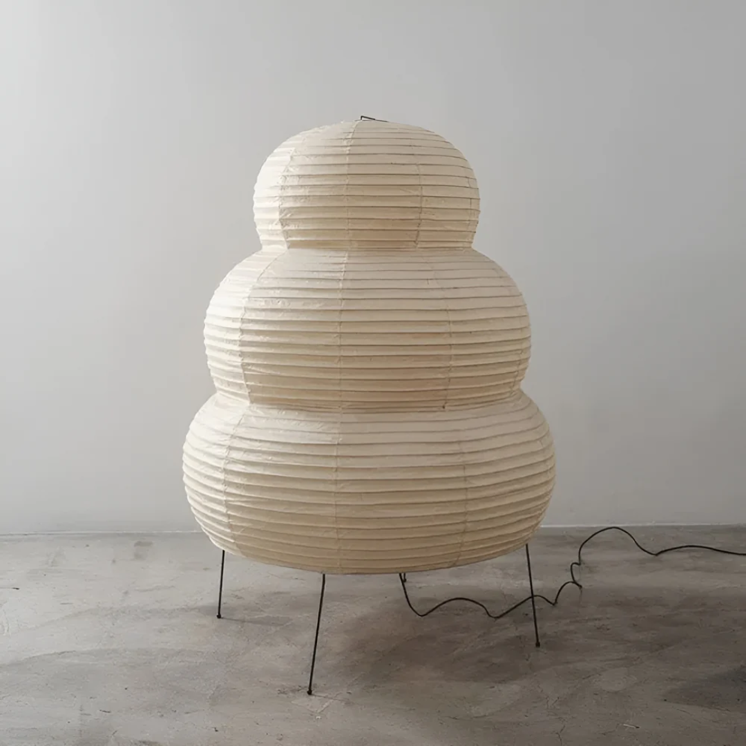 Asian Style Paper Shade Floor Lamp