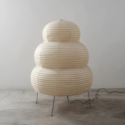 Asian Style Paper Shade Floor Lamp