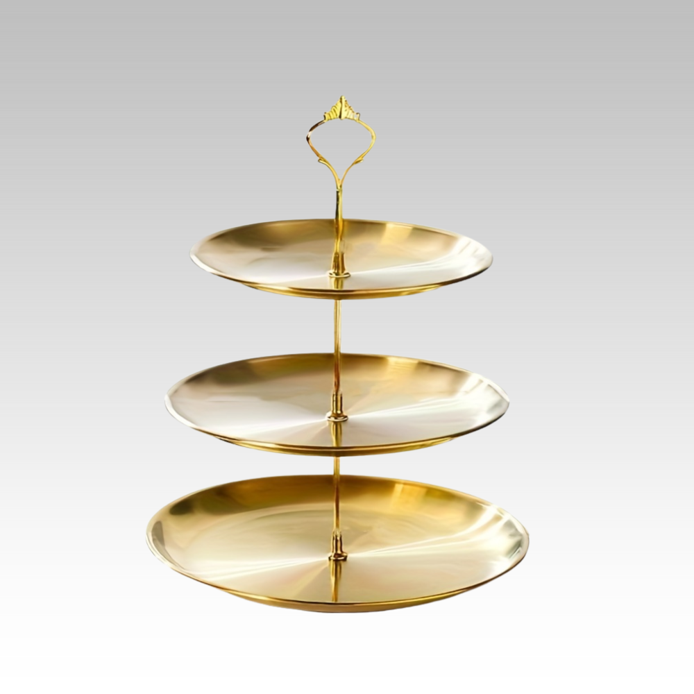 Metal Triple Party Serving Platter