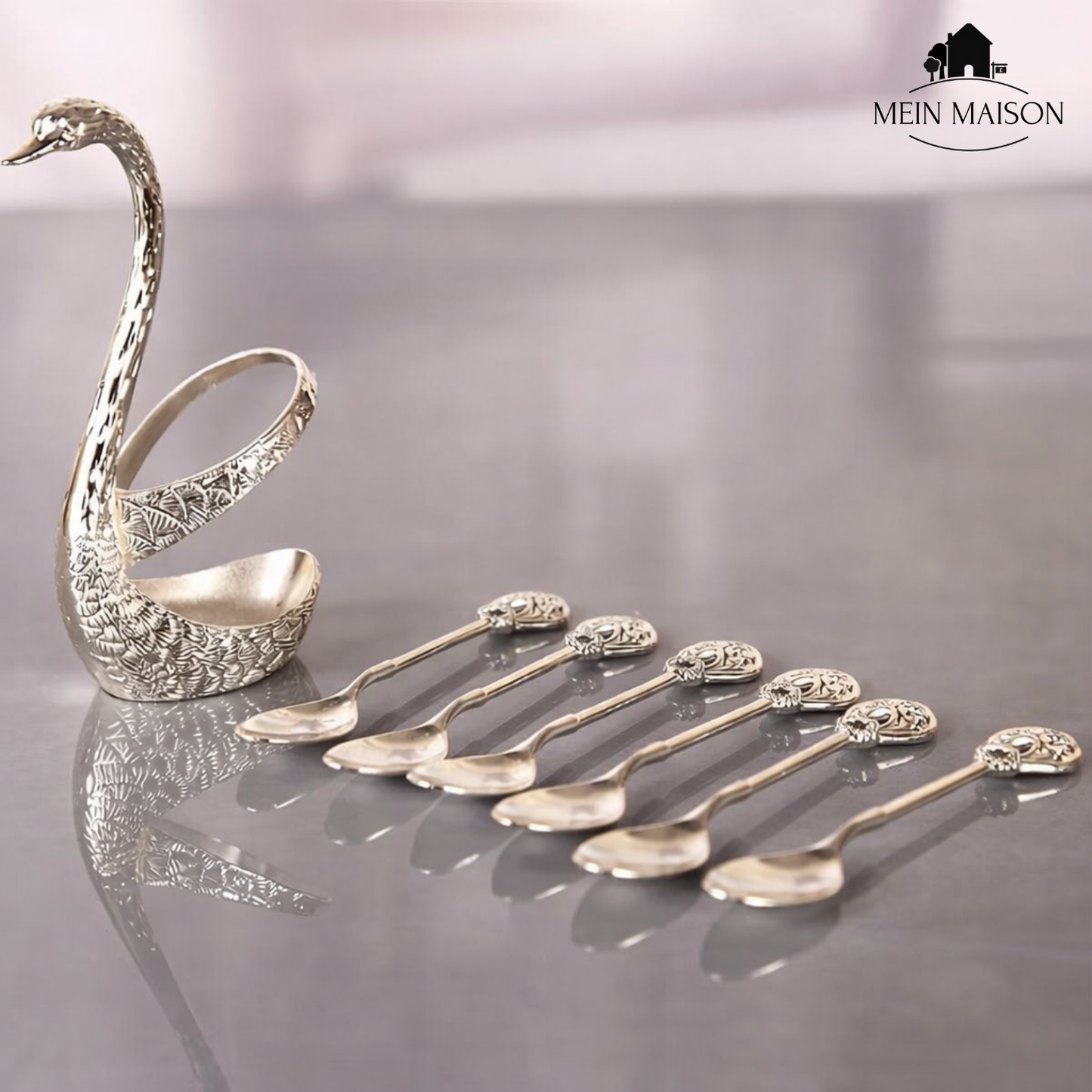 Elegant Swan Coffee Spoon