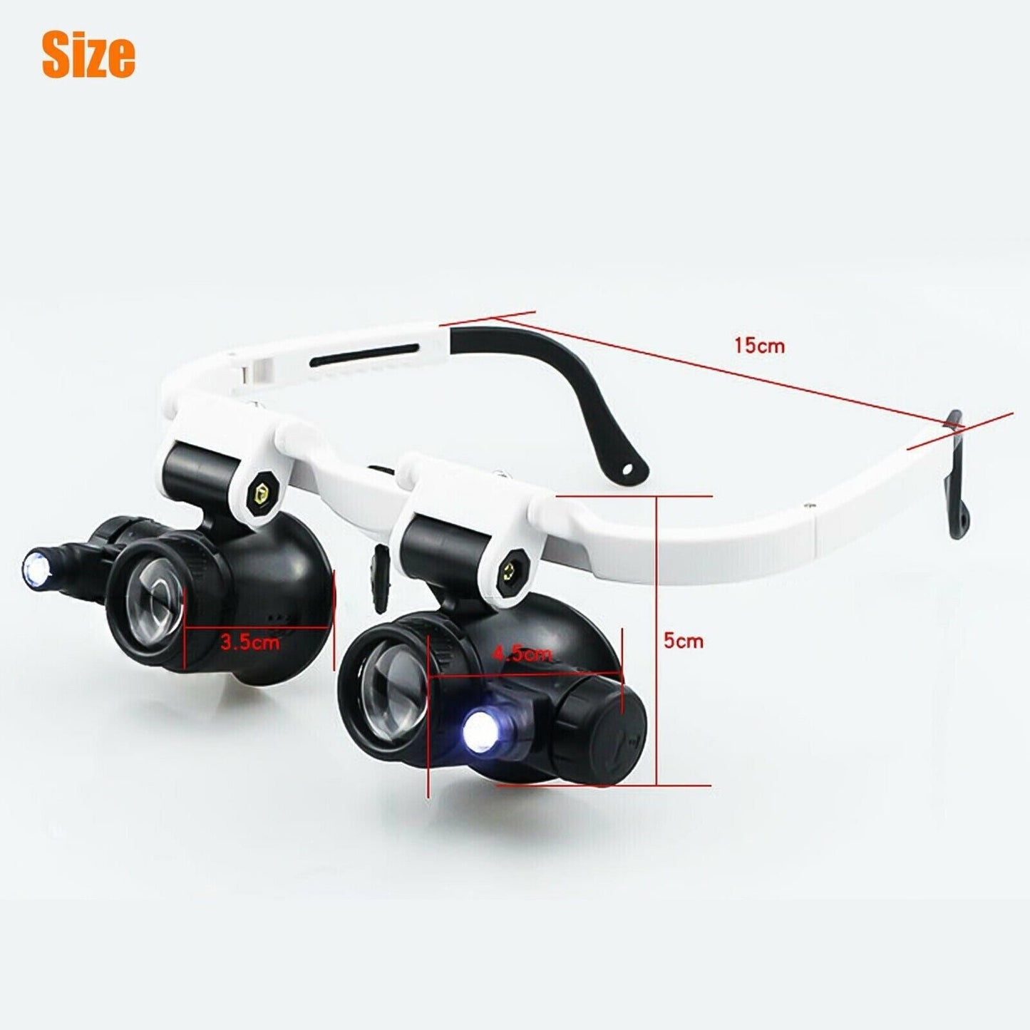 LED Magnifying Headband with Interchangeable Lenses
