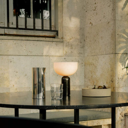 Elegant Marble Table Lamp with Gold Details
