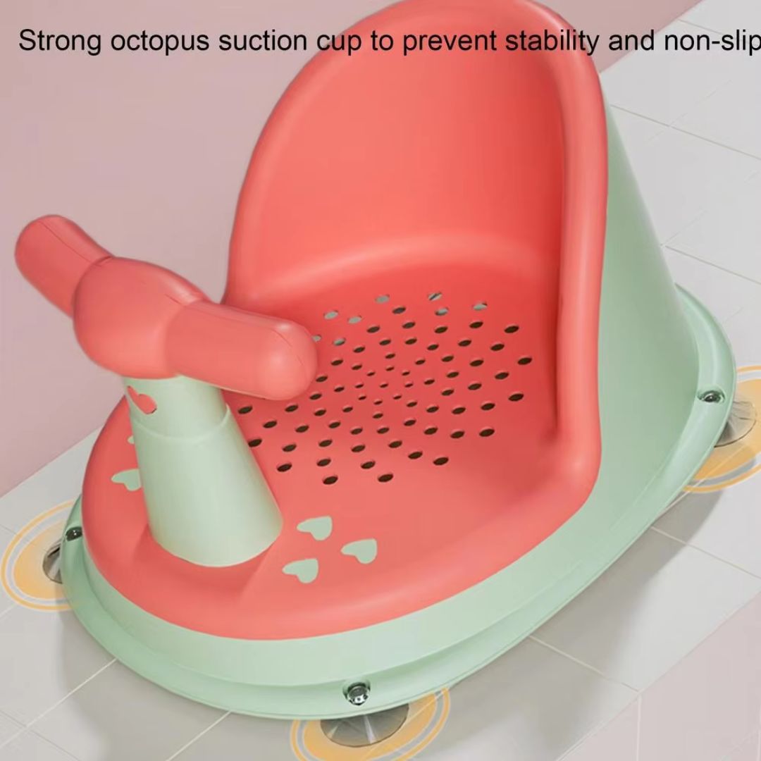 Safe Adjustable Baby Bath Chair with Grip Handle
