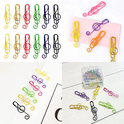 Colorful Metal Music Note Paper Clips