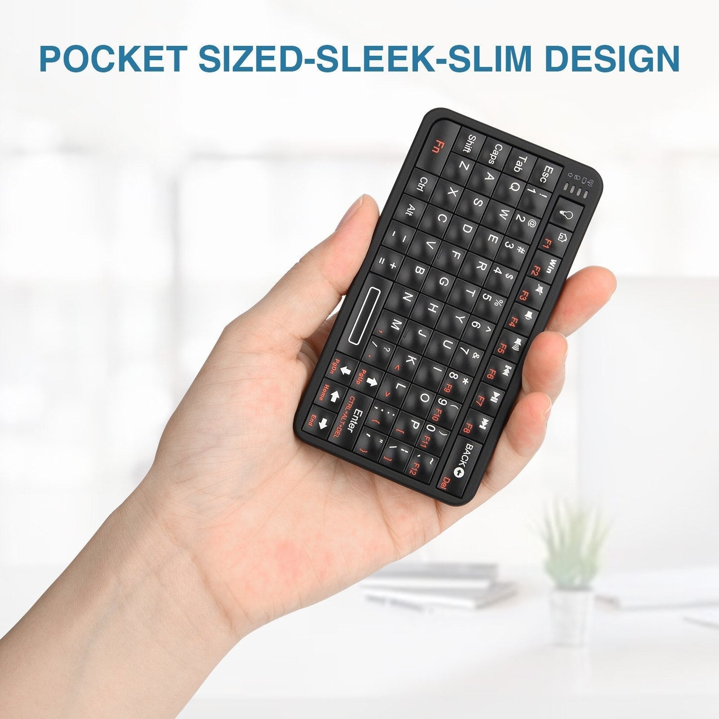 Compact 2in1 Wireless Portable Keyboard