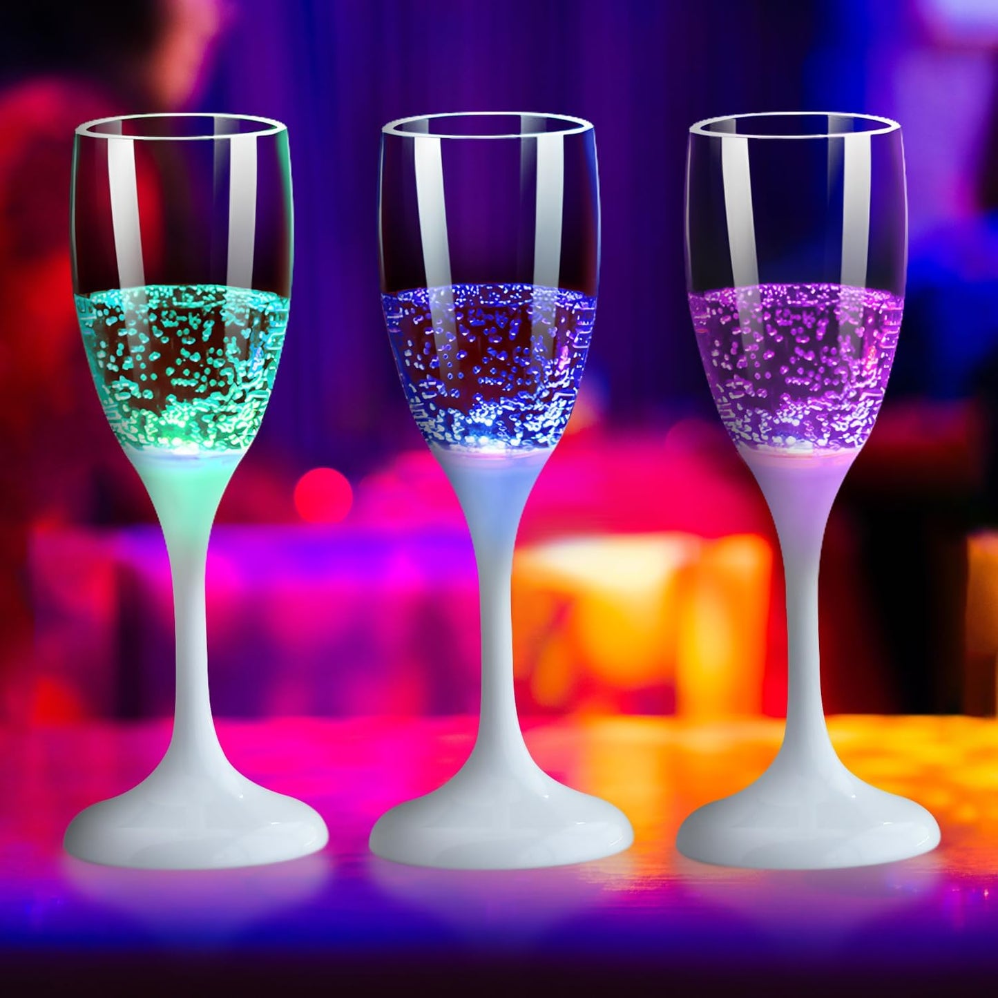 Colorful LED Party Cups | Reusable Glow Glasses 4-8oz