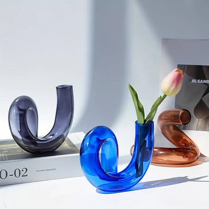 Elegant Clear Glass Decor Vase