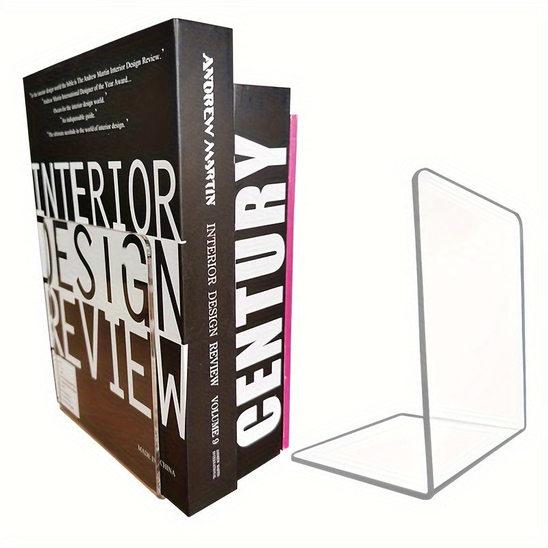 Stylish L-Shaped Acrylic Book Holder Stand