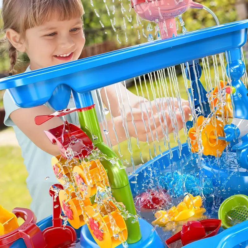 Kids Water Play Table with Sand and Storage - Fesara