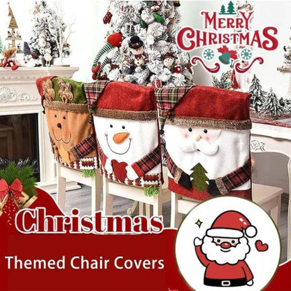 Festive Holiday Santa Chair Covers