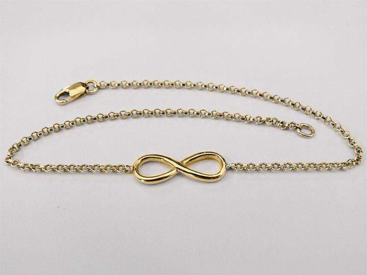 Elegant 14k Gold Infinity Chain Bracelet